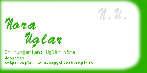 nora uglar business card